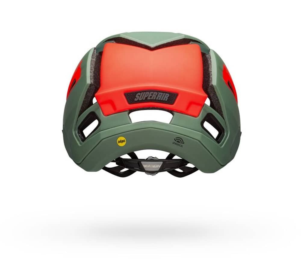 Bell Super Air Spherical Helmet in Matte/Gloss Green/Infrared - Image 3 of 4