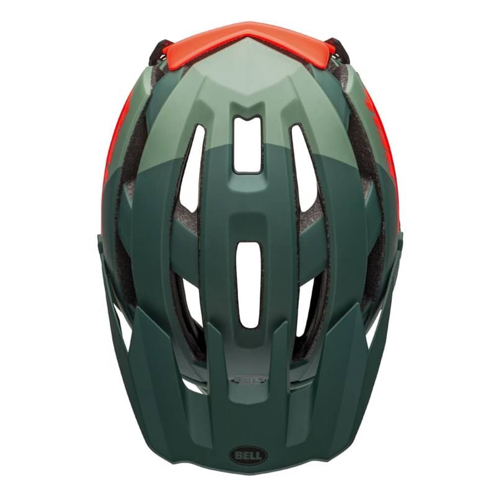 Bell Super Air Spherical Helmet in Matte/Gloss Green/Infrared - Image 4 of 4