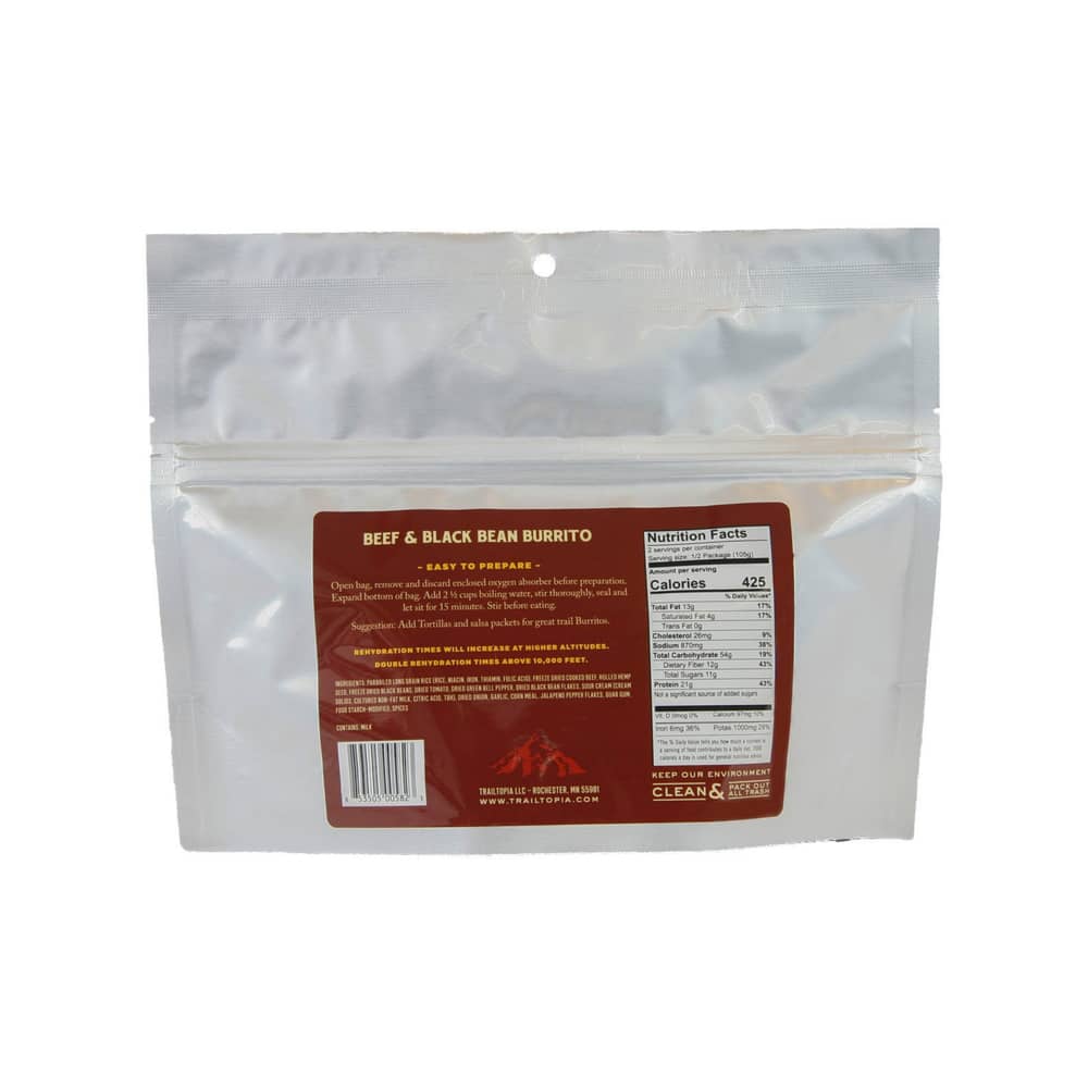 Trailtopia Beef/Black Bean Burrito - Gluten Free in White - Image 2 of 3