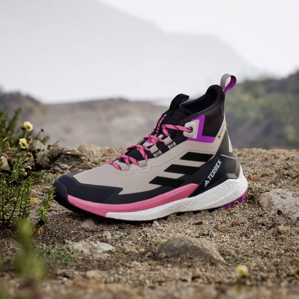 Adidas Terrex Free Hiker 2 Gtx W Shoes in Wonder Beige/Pink Fusion/Aurora Black - Image 2 of 4