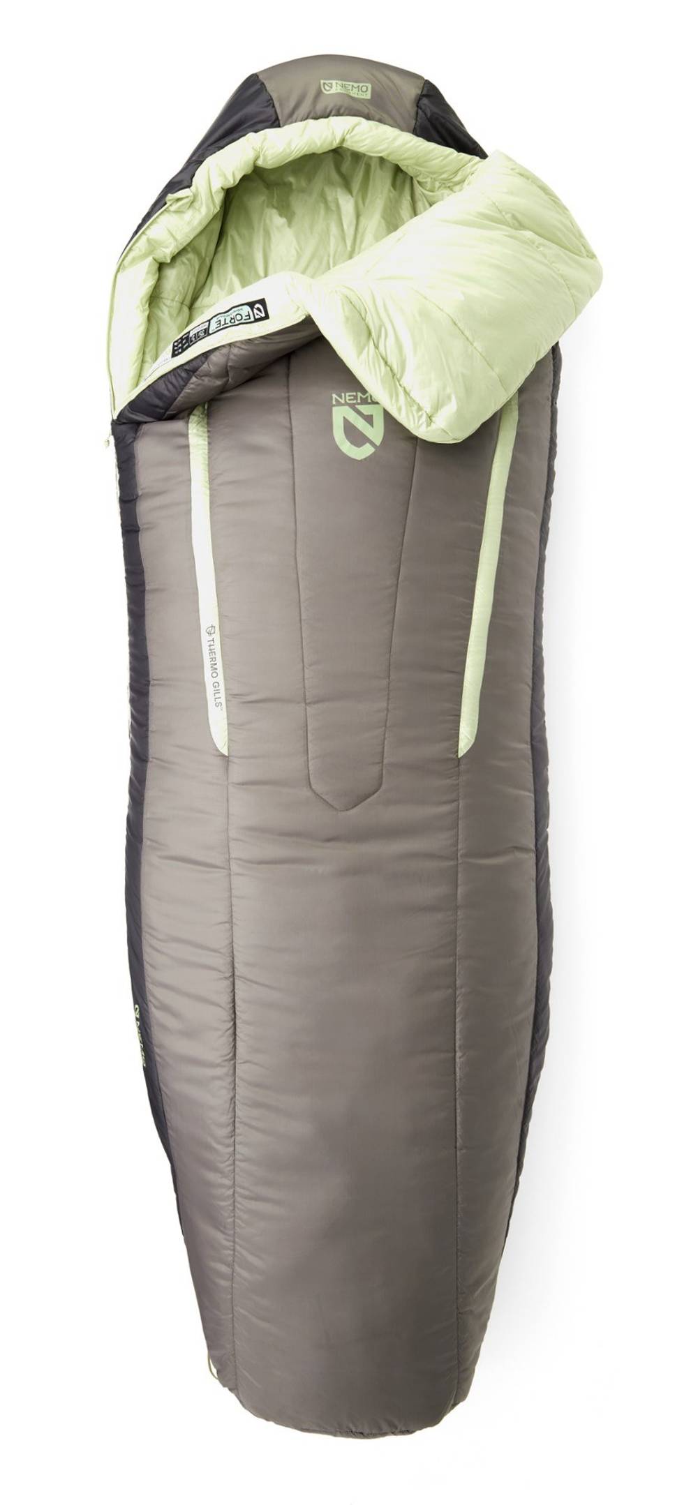 Nemo Forte Womens 35 Sleeping Bag in Plum Gray/Celadon Green - Image 2 of 5