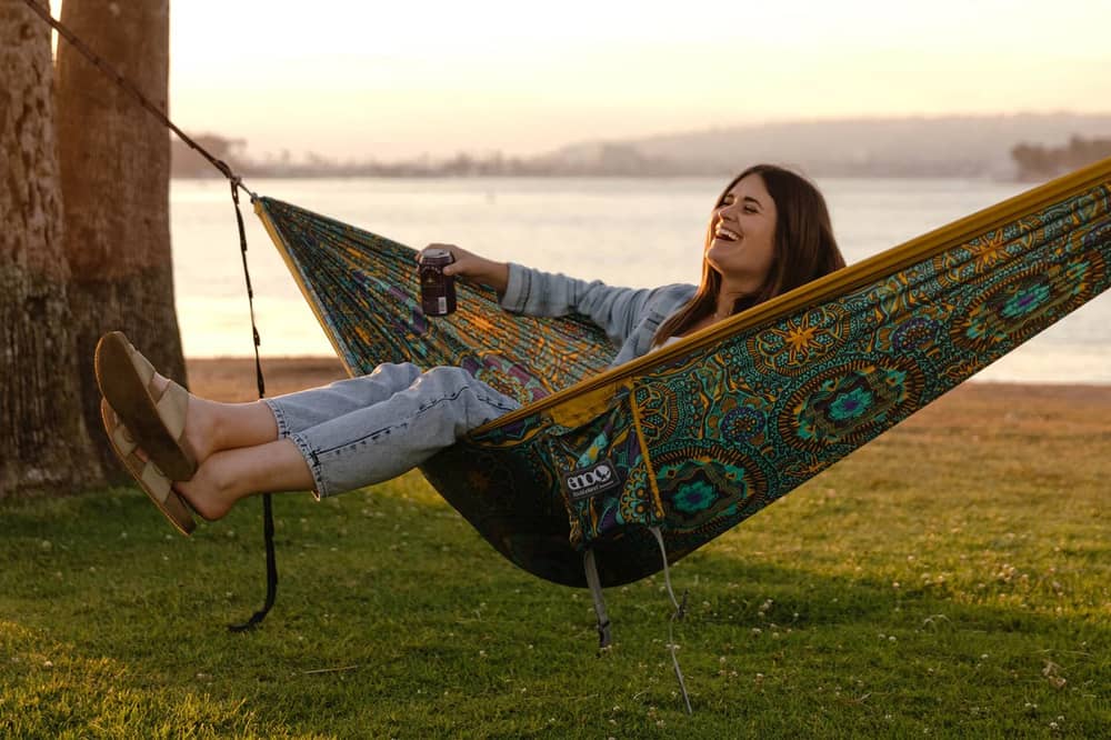 ENO DoubleNest Hammock Print in Mantra/Gold - Image 1 of 1