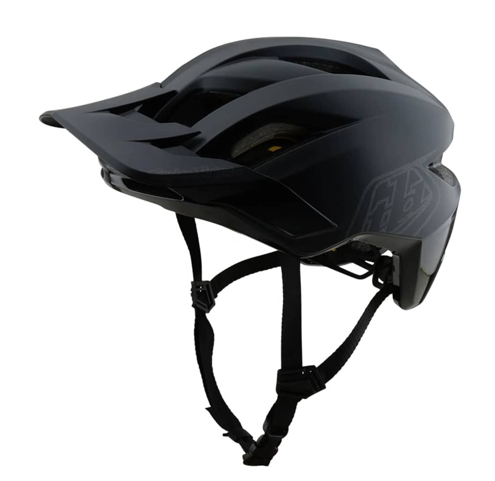 Troy Lee Designs Youth Flowline Helmet W/Mips in Point Black/Charcoal - Image 3 of 4