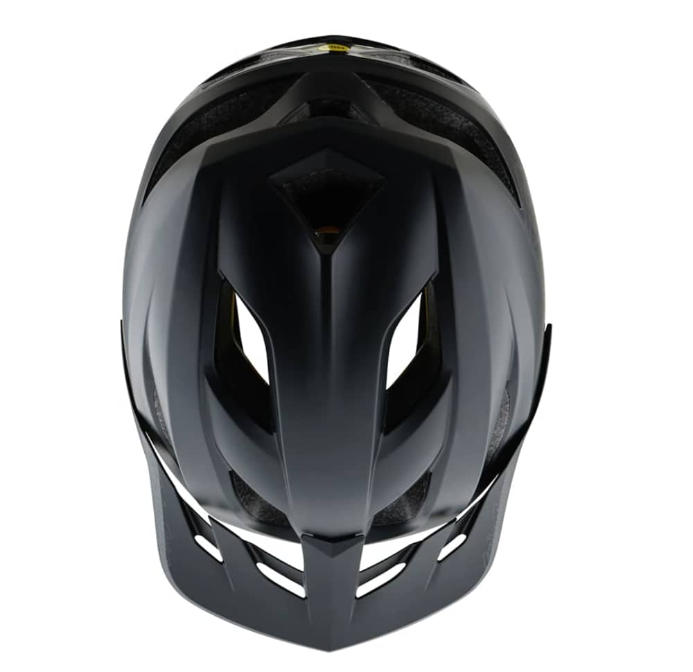 Troy Lee Designs Youth Flowline Helmet W/Mips in Point Black/Charcoal - Image 4 of 4