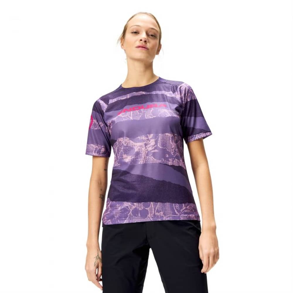Endura Patchwork Women's Ltd Printed S/S Tee in Bramble - Image 3 of 3