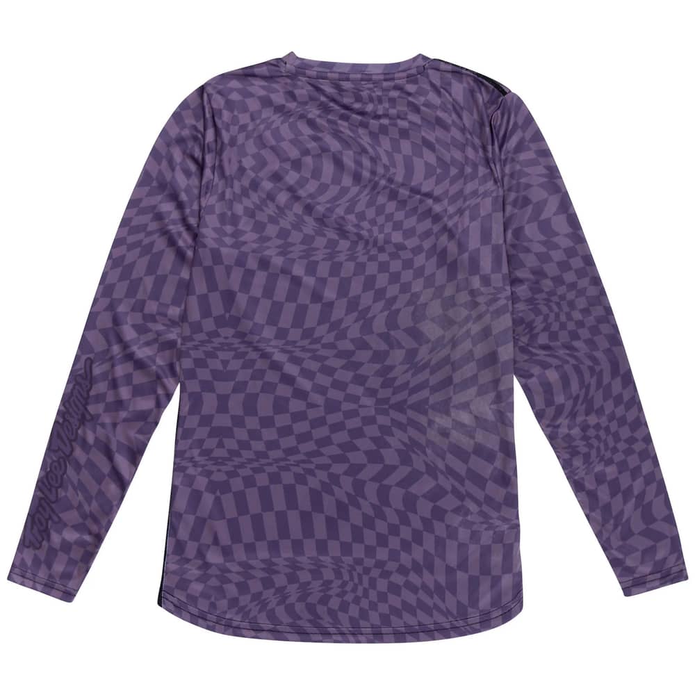Troy Lee Designs Womens Lilium LS Jersey in Twisted Checkers Deep Purple - Image 2 of 2