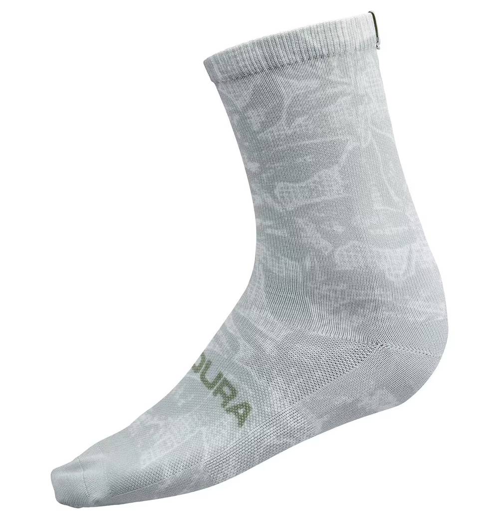 Endura Endura | Grid Floral Ltd Print Sock Men's | Size Large/extra Large In Mains Grey