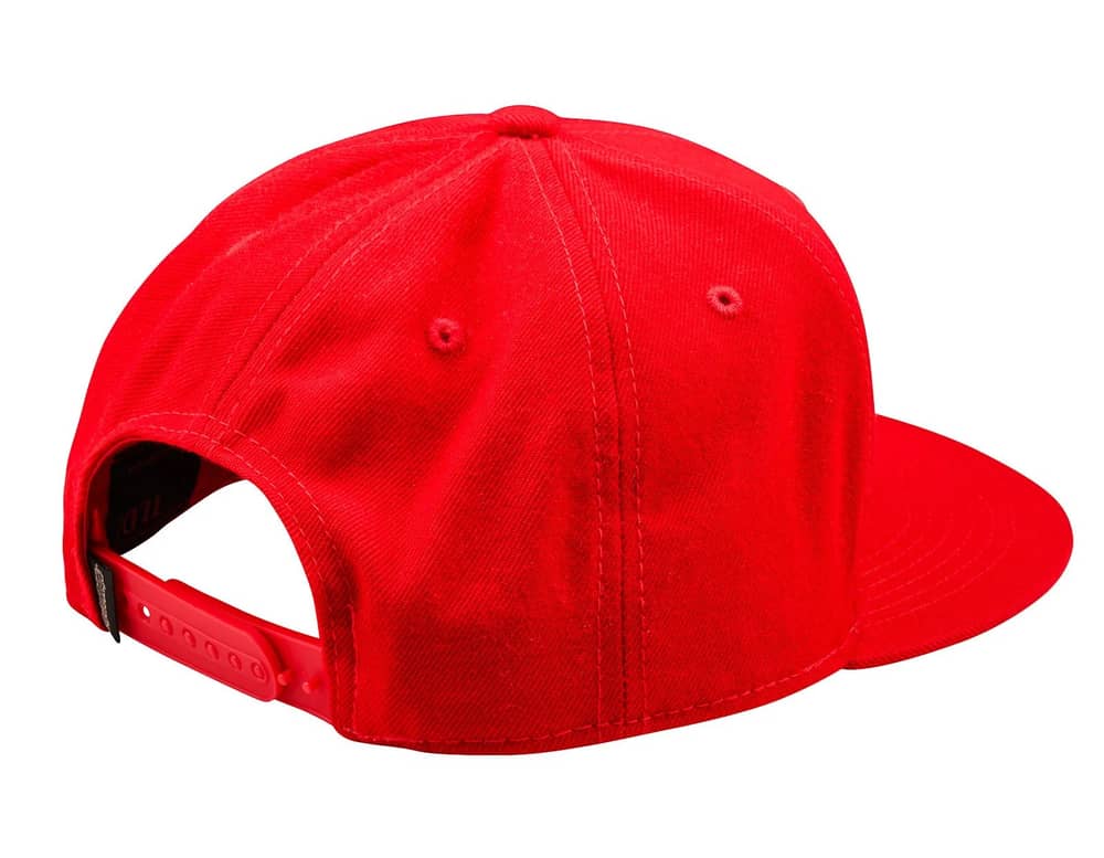 Troy Lee Designs Flat Bill Snapback in Signature Team Red - Image 2 of 2