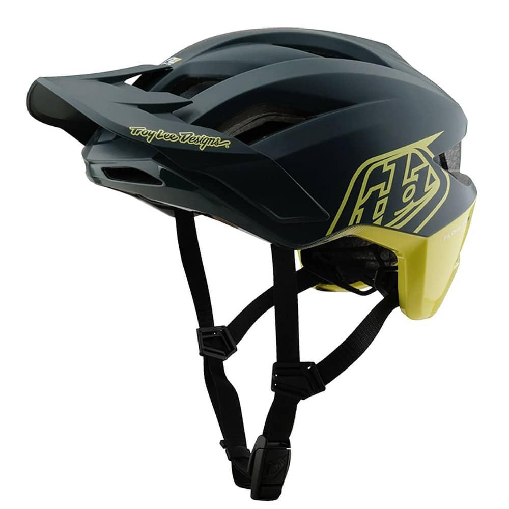 Troy Lee Designs Flowline Se Helmet W/Mips in Badge Gray/Glo Yellow - Image 2 of 5