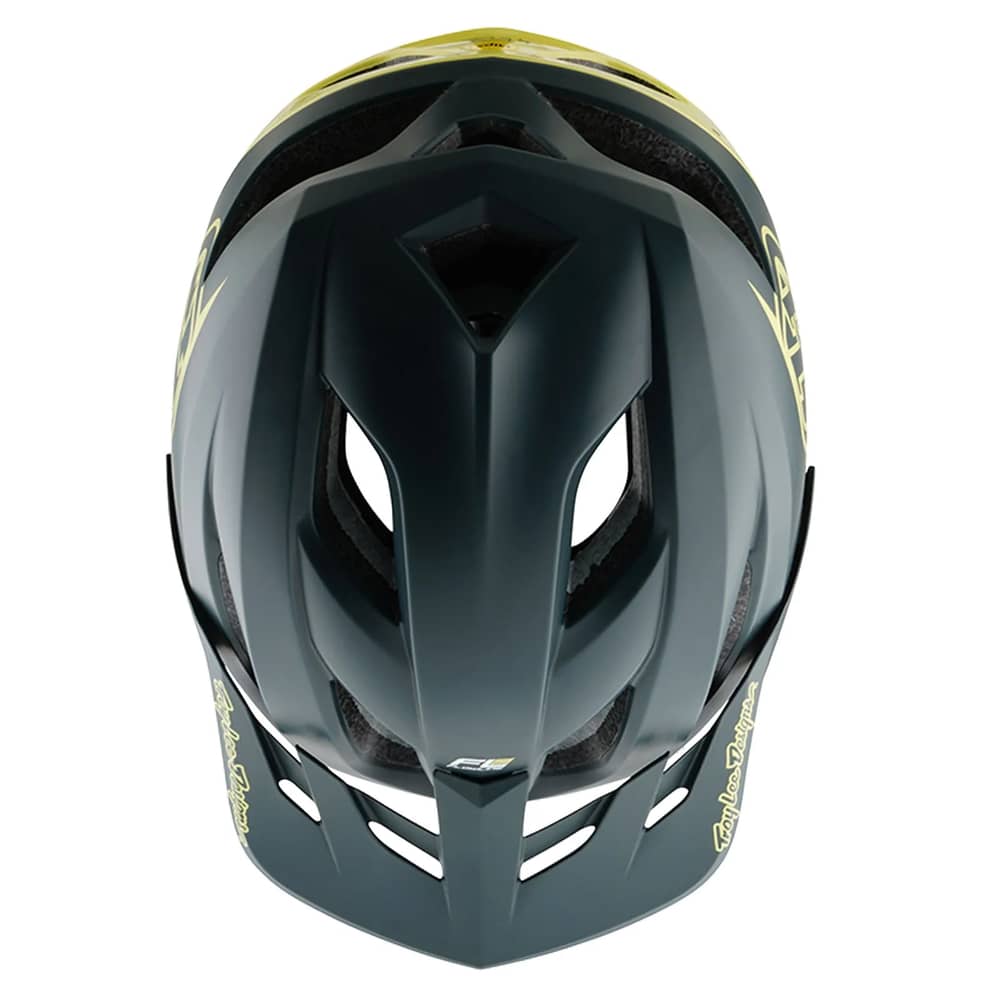 Troy Lee Designs Flowline Se Helmet W/Mips in Badge Gray/Glo Yellow - Image 4 of 5