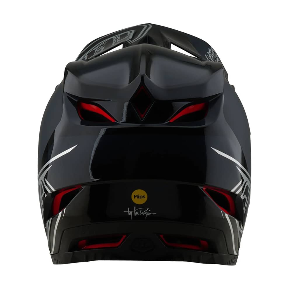 Troy Lee Designs D4 Polyacrylite Helmet W/Mips in Shadow Black - Image 4 of 12