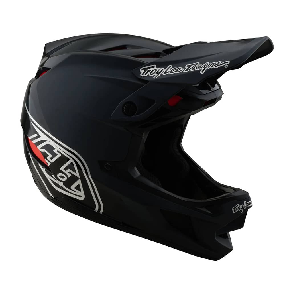 Troy Lee Designs D4 Polyacrylite Helmet W/Mips in Shadow Black - Image 6 of 12