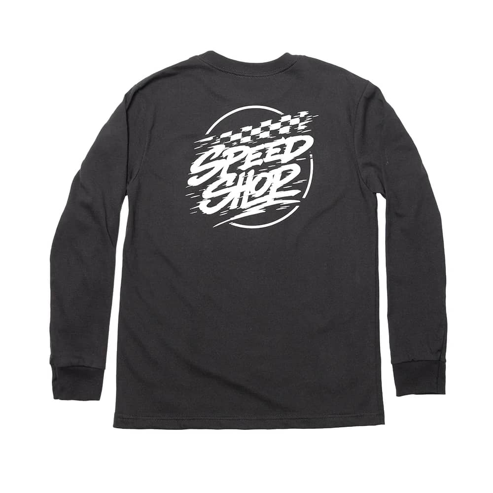 Fasthouse Youth Burner LS Tee in Black - Image 2 of 4