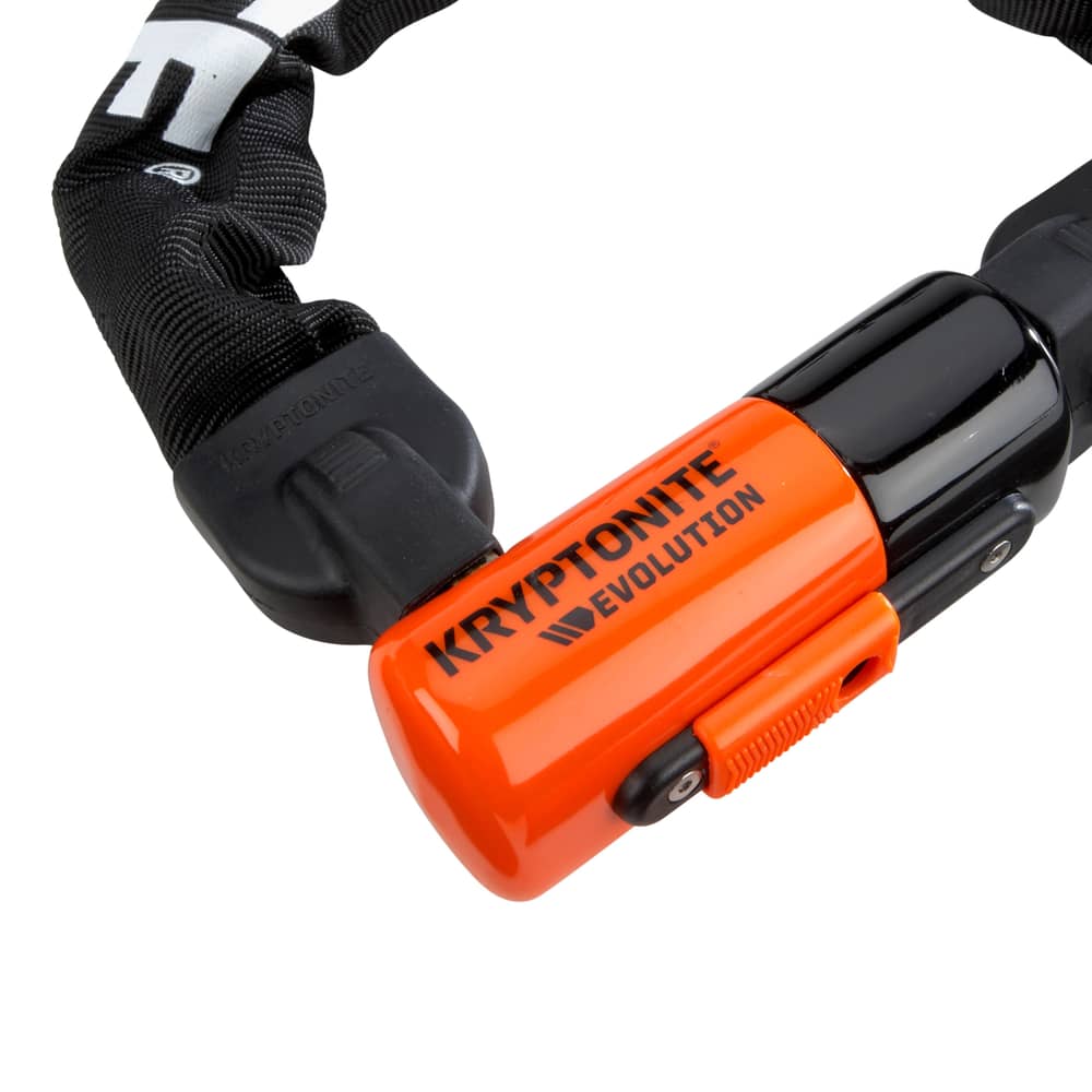 Kryptonite 1090 Evolution Series 4 Chain Lock in Black/Orange - Image 2 of 4