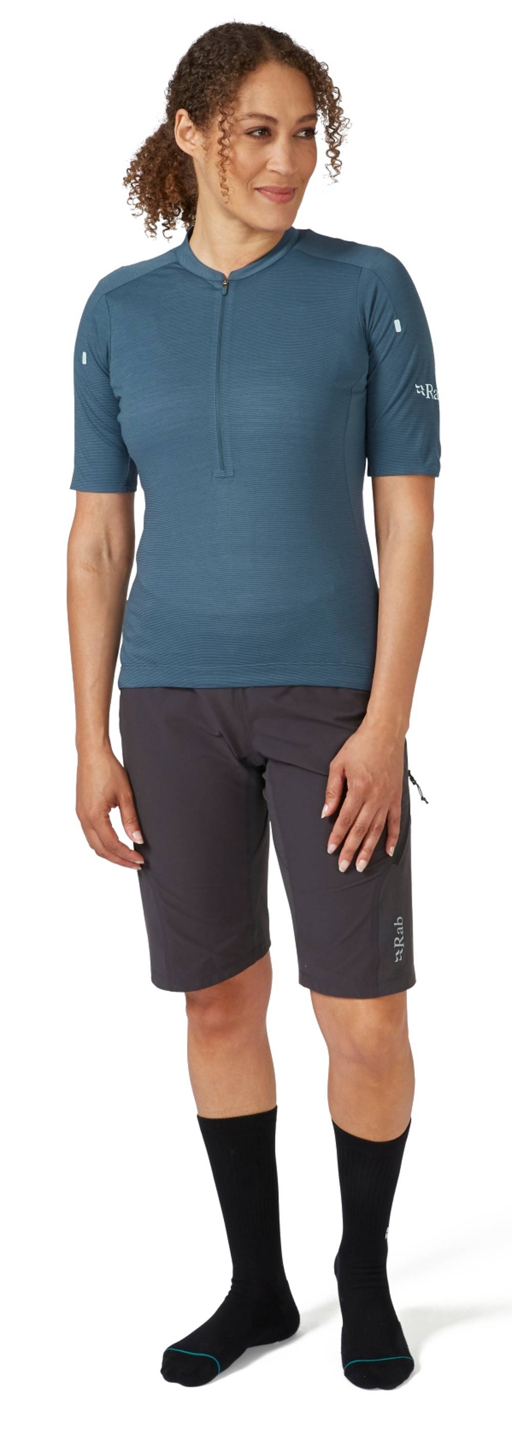 Rab Cindercrino Zip Tee Womens in Orion Blue - Image 5 of 5