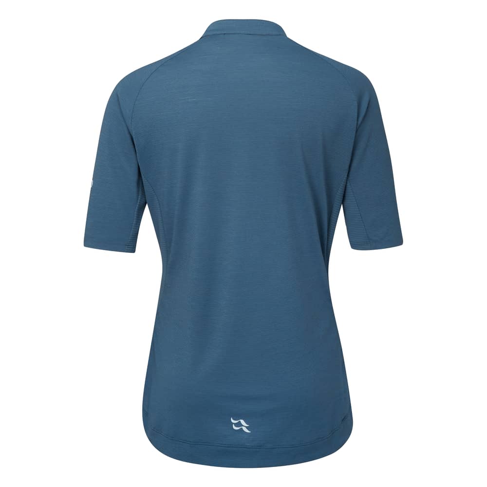 Rab Cindercrino Zip Tee Womens in Orion Blue - Image 2 of 5
