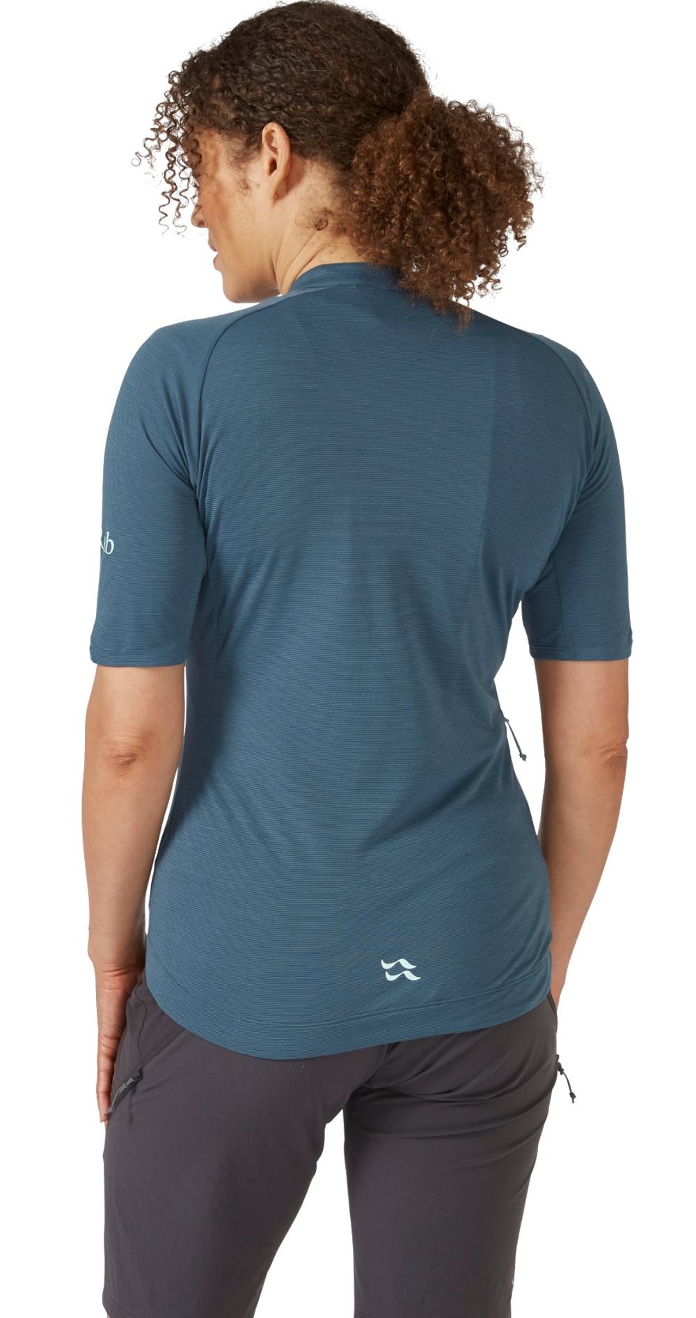 Rab Cindercrino Zip Tee Womens in Orion Blue - Image 4 of 5