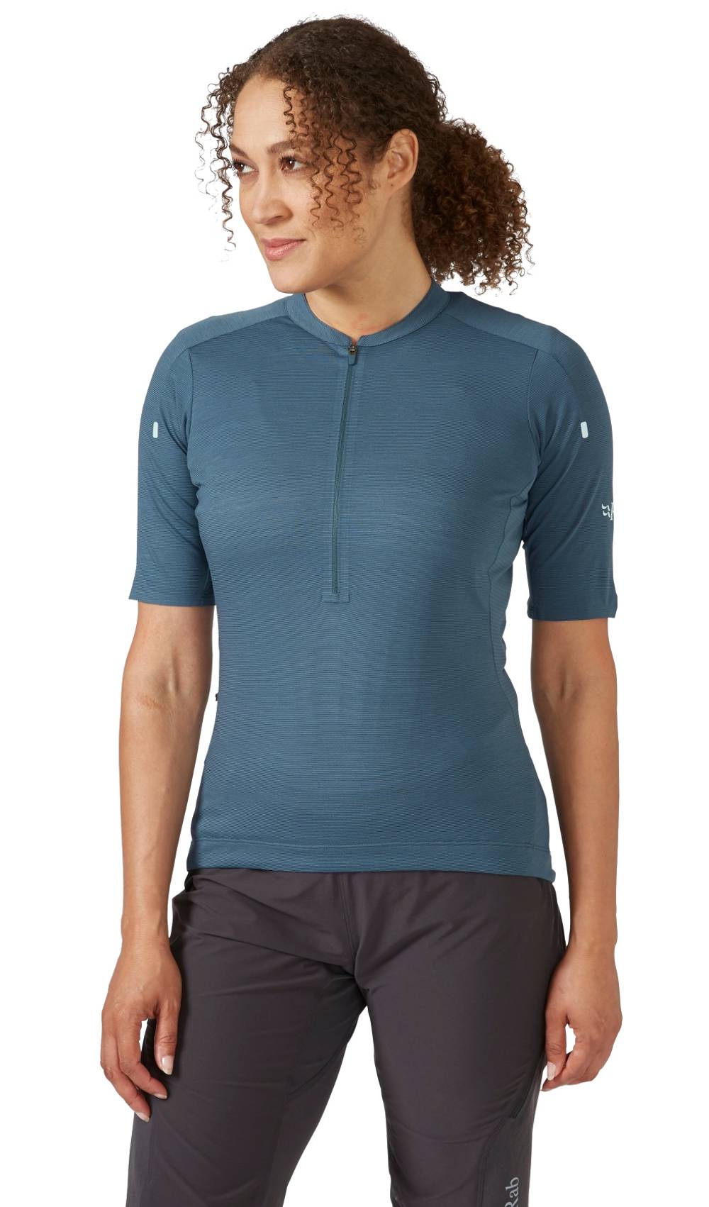 Rab Cindercrino Zip Tee Womens in Orion Blue - Image 3 of 5