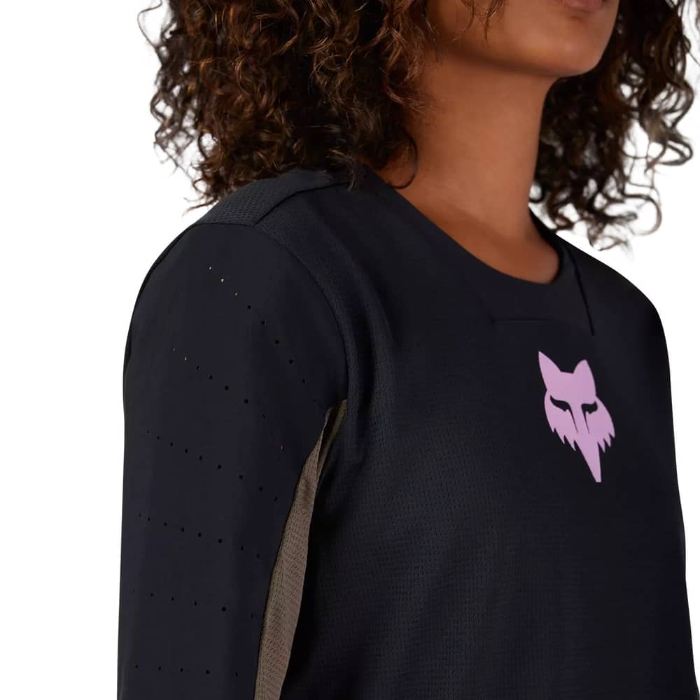 Fox W Defend LS Jersey Park in Black - Image 6 of 8