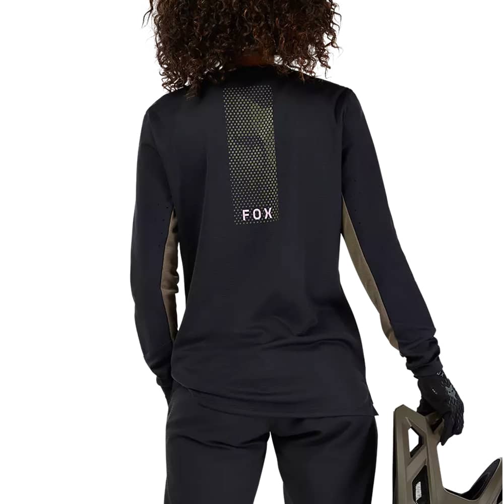 Fox W Defend LS Jersey Park in Black - Image 4 of 8