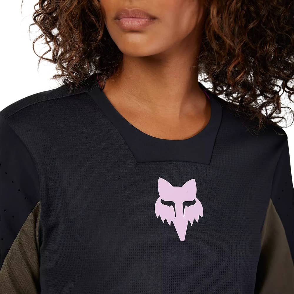 Fox W Defend LS Jersey Park in Black - Image 5 of 8