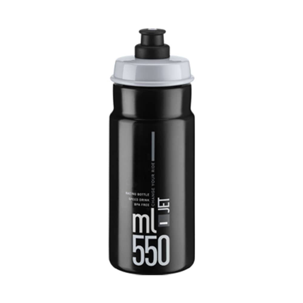 Elite Jet Water Bottle 550ml in Black/Gray - Image 1 of 1