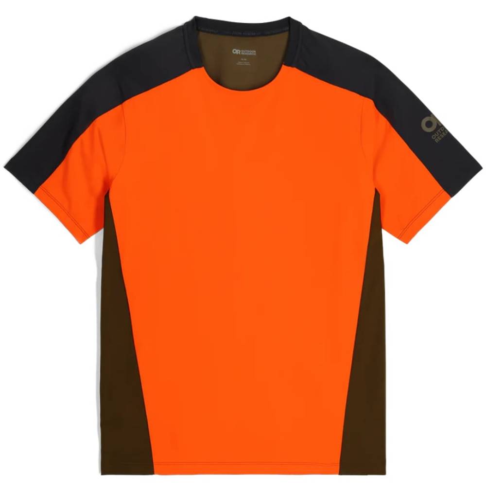 Outdoor Research Men's Freewheel Short Sleeve Jersey in Black/Spice/Dark Olive - Image 1 of 4
