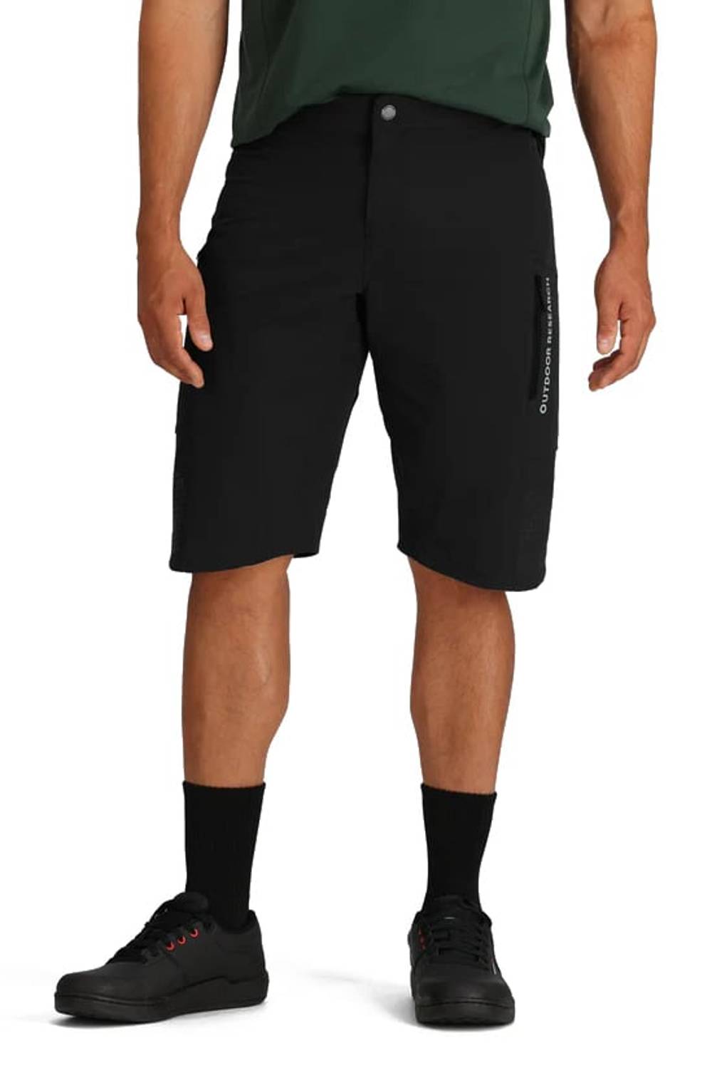 Outdoor Research Men's Freewheel Ride Shorts in Black - Image 2 of 4
