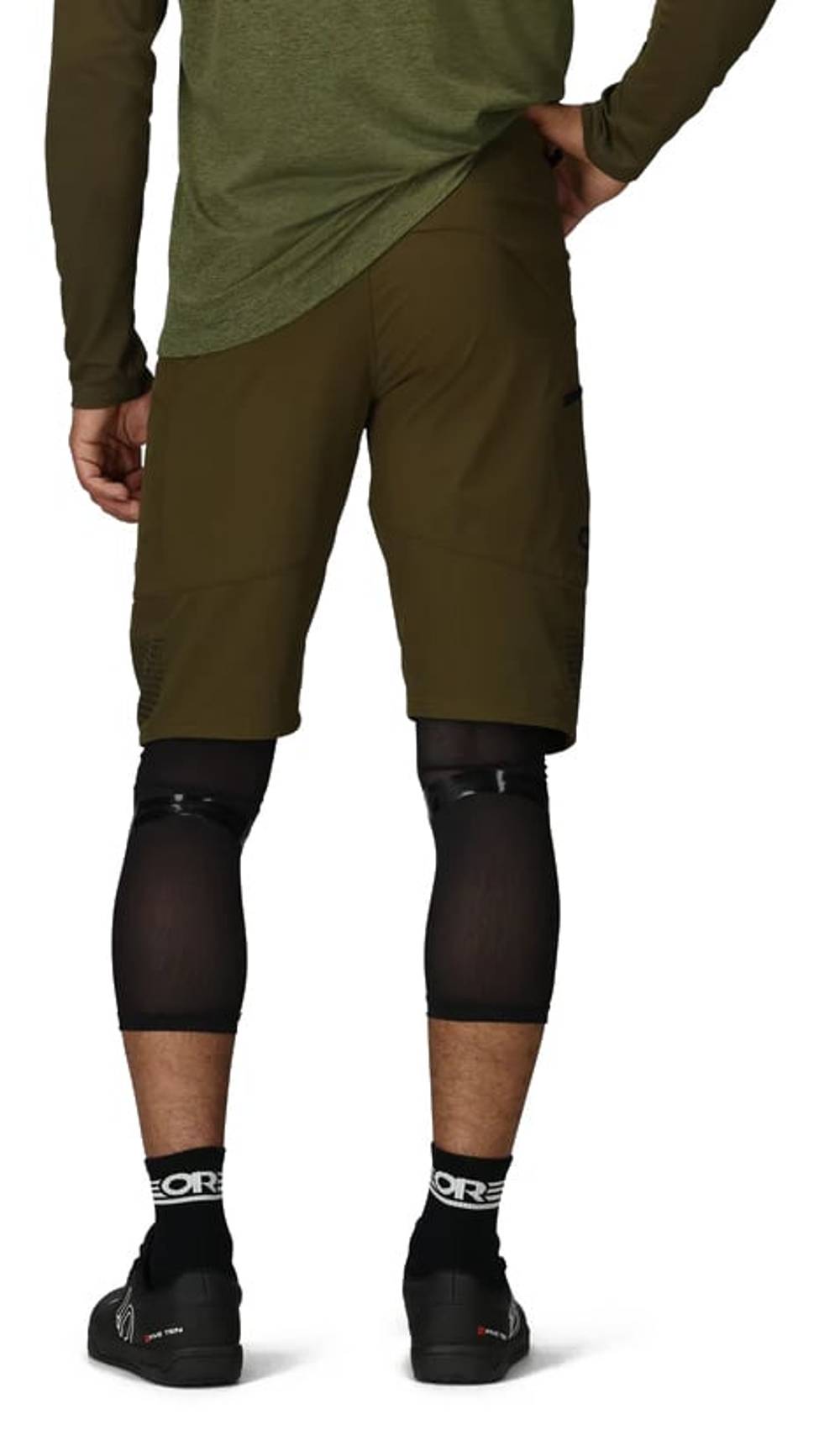 Outdoor Research Men's Freewheel Ride Shorts in Dark Olive - Image 3 of 4