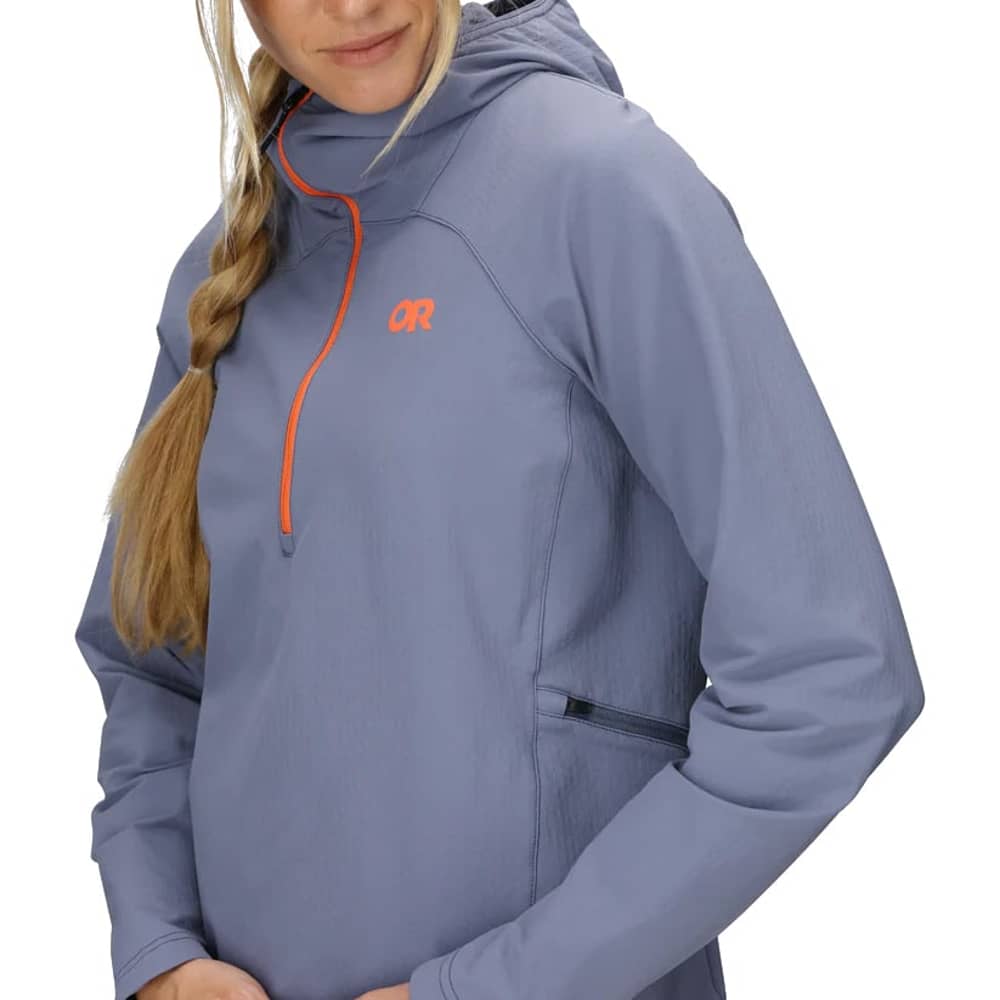 Outdoor Research Women's Freewheel Half Zip Hoodie in Summit - Image 5 of 6