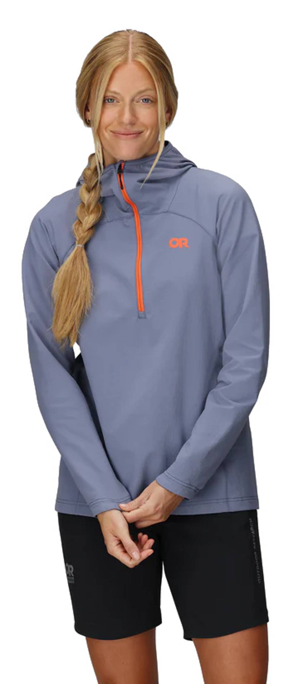 Outdoor Research Women's Freewheel Half Zip Hoodie in Summit - Image 2 of 6