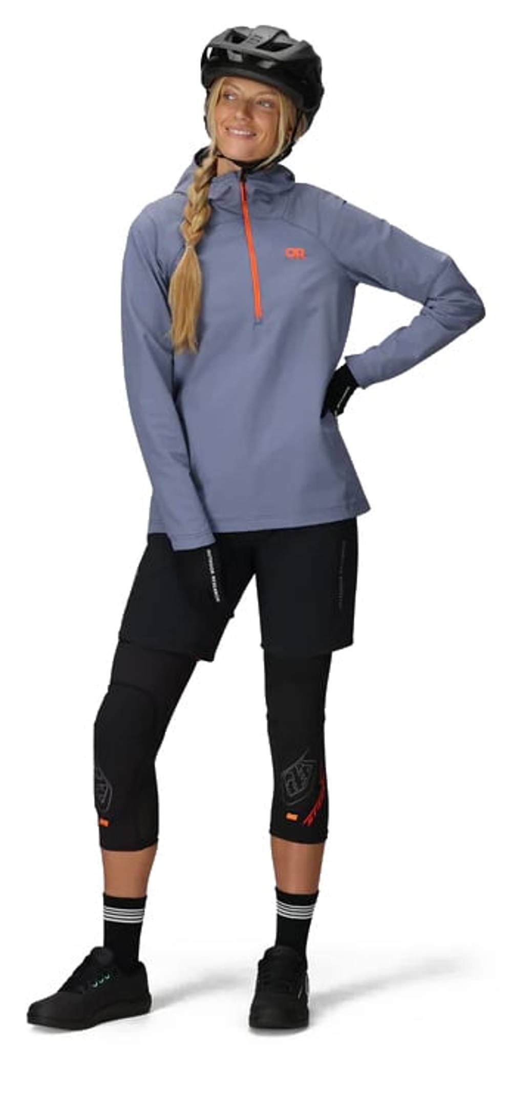 Outdoor Research Women's Freewheel Half Zip Hoodie in Summit - Image 6 of 6