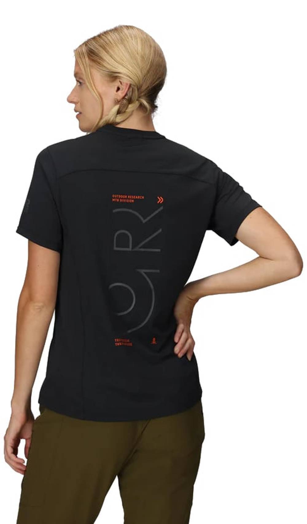 Outdoor Research Women's Freewheel Short Sleeve Jersey in Black MTB Division - Image 3 of 4