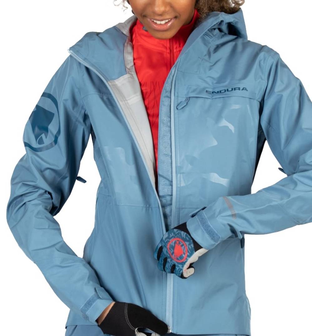 Endura Women's SingleTrack Jacket II in Blue Steel - Image 5 of 5