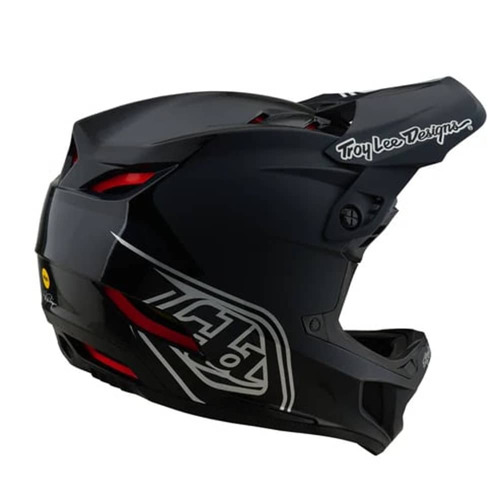 Troy Lee Designs D4 Polyacrylite Helmet W/Mips in Shadow Black - Image 5 of 12