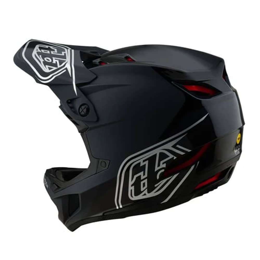 Troy Lee Designs D4 Polyacrylite Helmet W/Mips in Shadow Black - Image 3 of 12