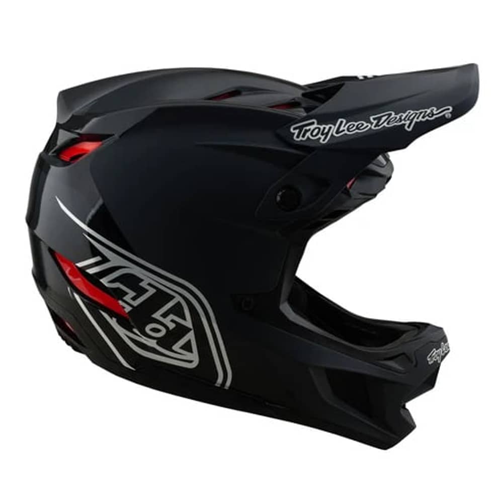 Troy Lee Designs D4 Polyacrylite Helmet W/Mips in Shadow Black - Image 7 of 12