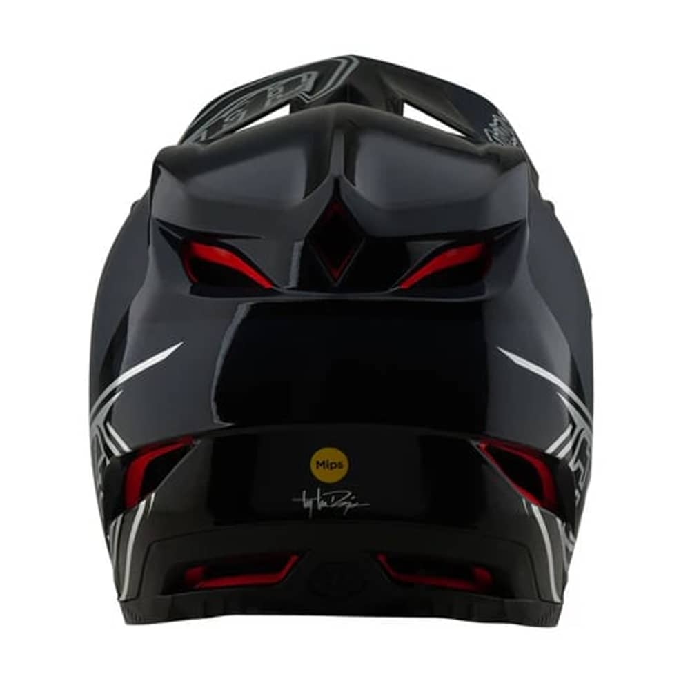 Troy Lee Designs D4 Polyacrylite Helmet W/Mips in Shadow Black - Image 9 of 12