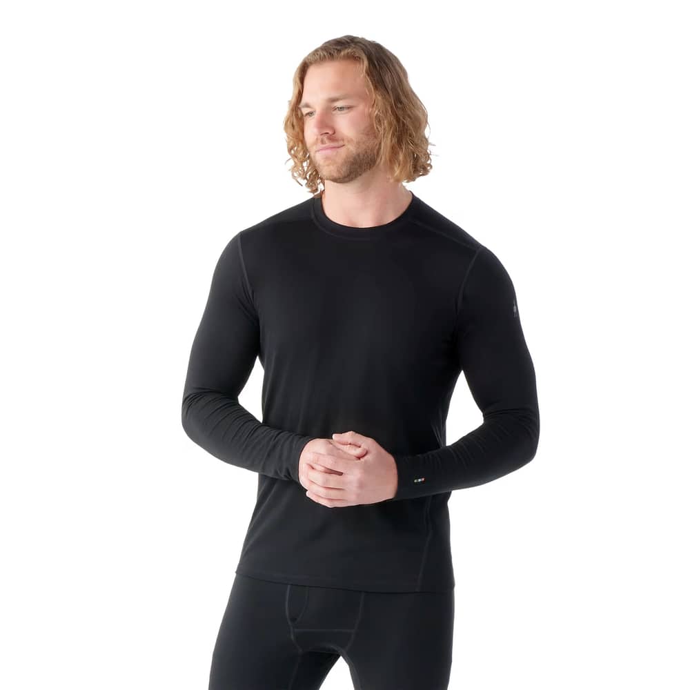 Smartwool Men's Classic All-Season Merino Base Layer Crew in Black - Image 2 of 3