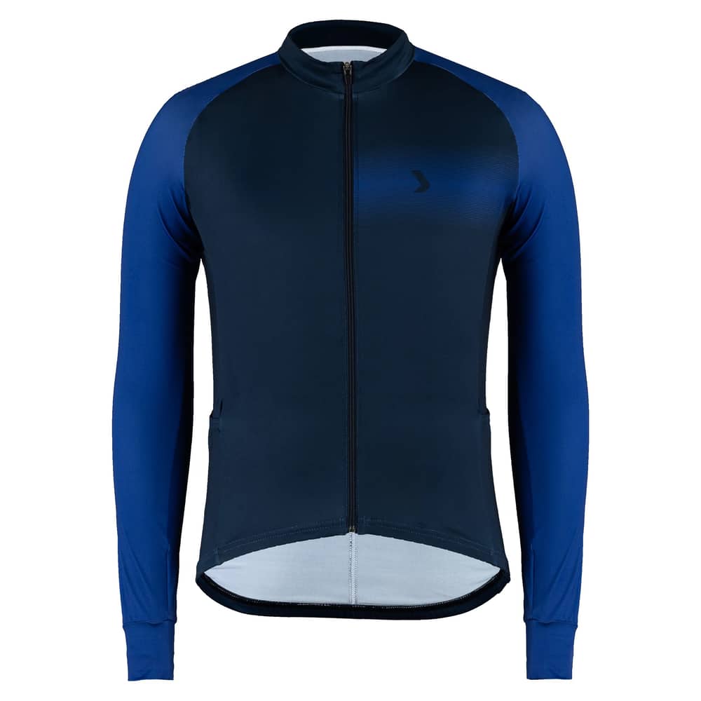 Louis Garneau Garnotte Long Sleeves Jersey in Dark Navy/Royal - Image 1 of 2