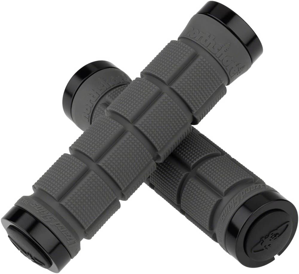 Lizard Skins | Northshore Lock On Grips | Graphite | With Black Clamps
