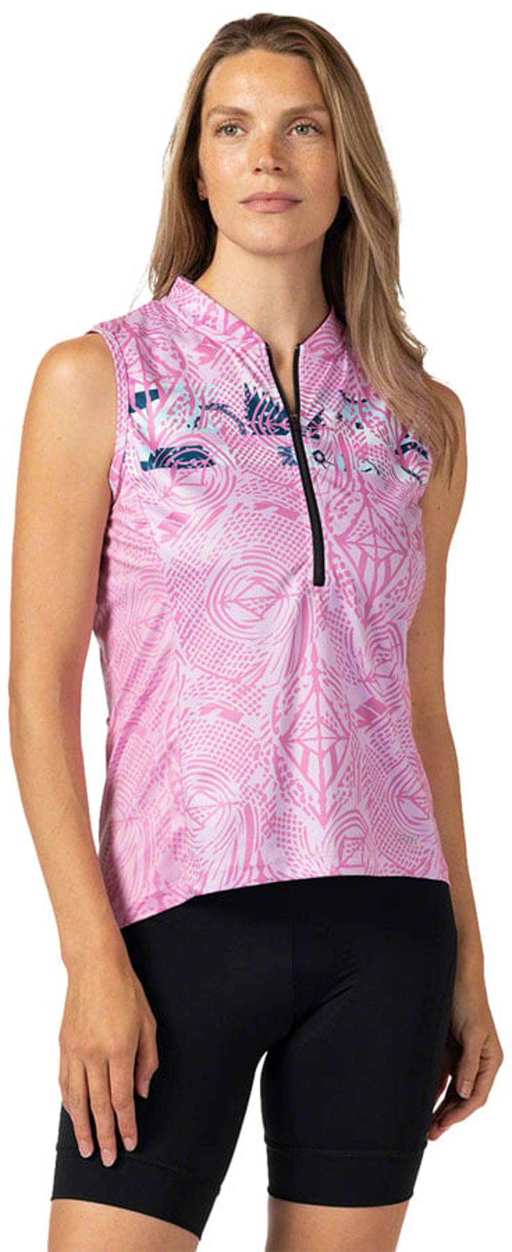 Terry Breakaway Mesh Sleeveless Women's Jersey in Pink - Image 1 of 2