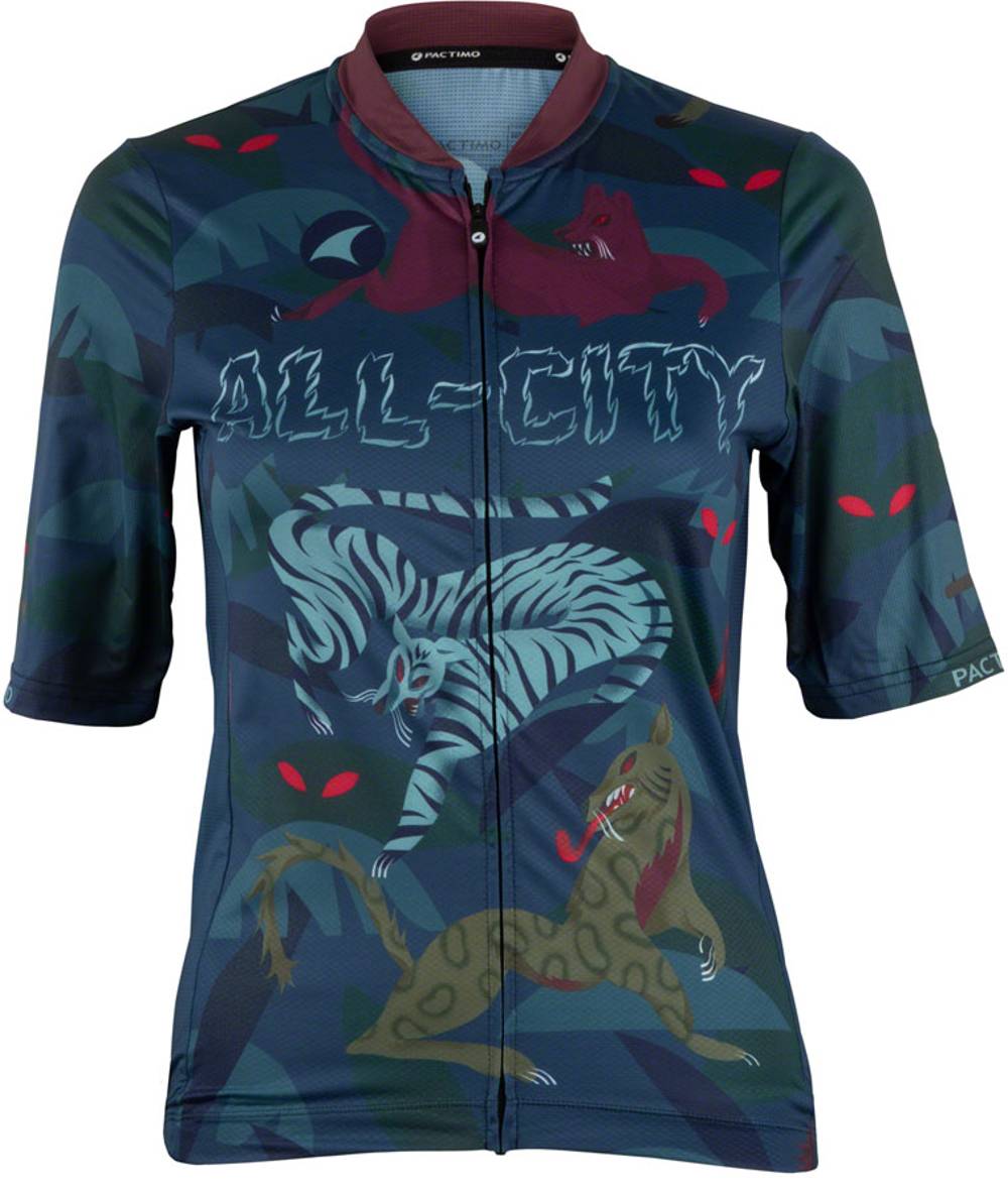 All-City Night Claw Jersey in Dark Teal/Spruce Green/Mulberry - Image 1 of 2