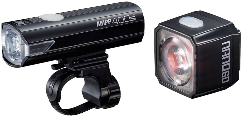 Cateye AMPP400S / NANO60 Light Set in Black - Image 1 of 1