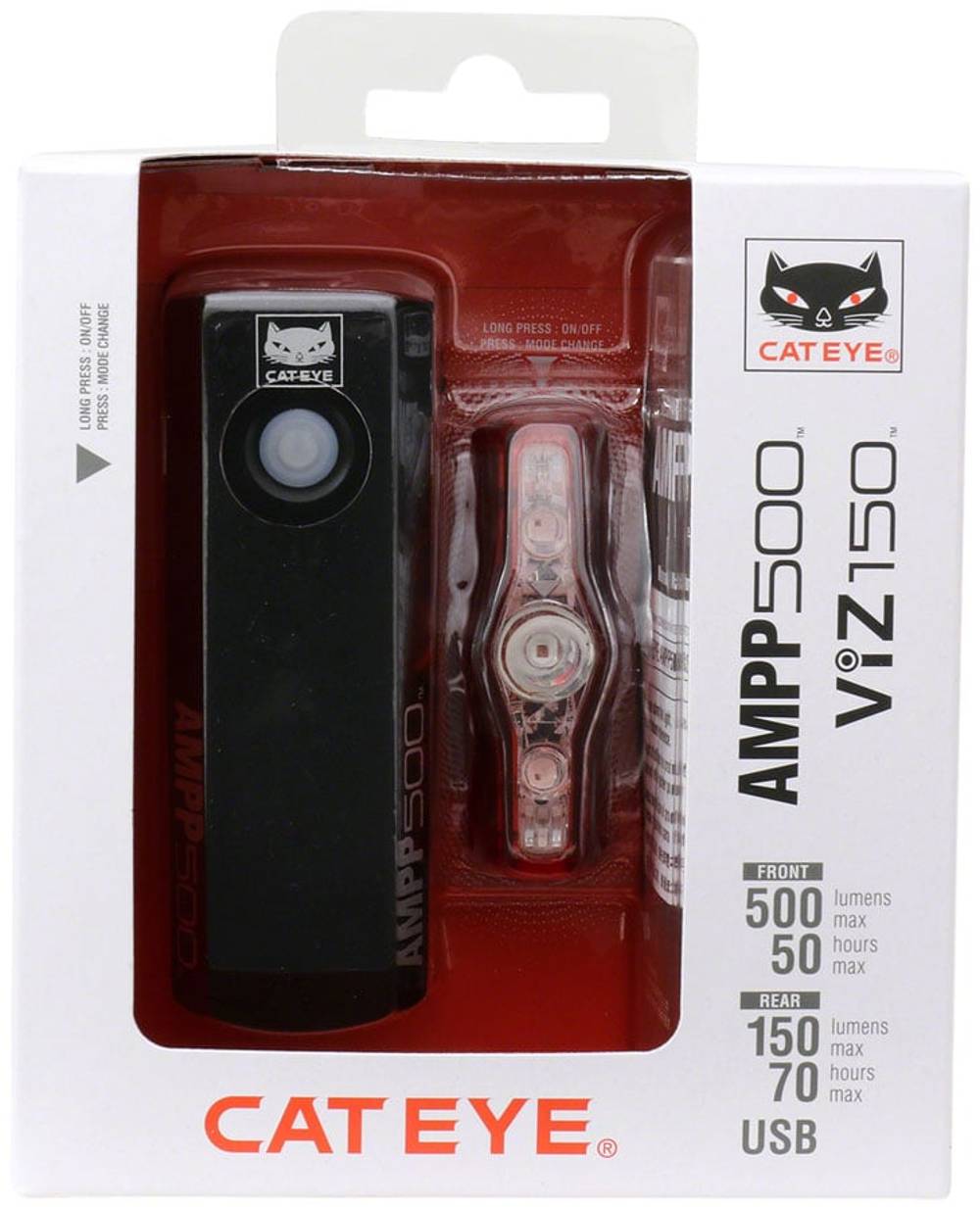 CatEye AMPP500S/ViZ150 Light Set in Black - Image 1 of 1