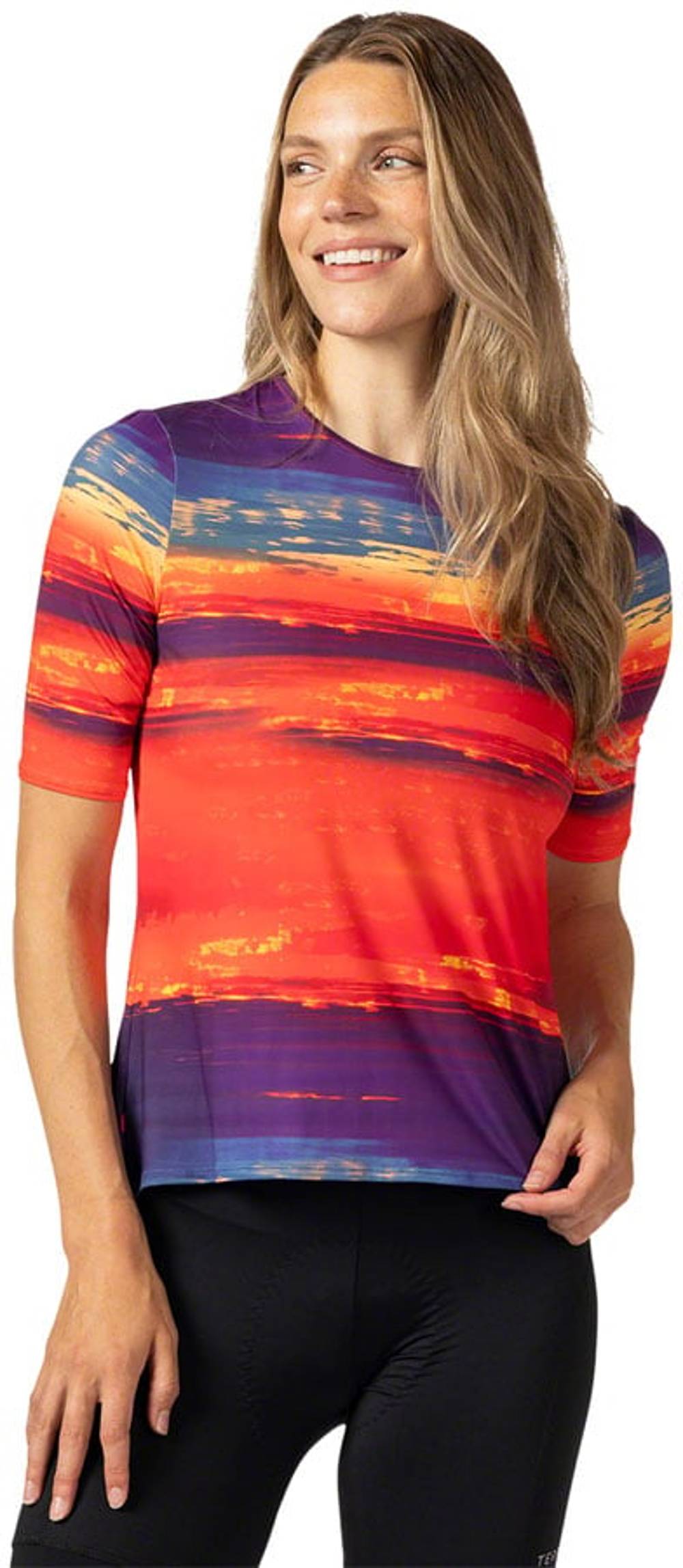 Terry Soleil Flow Women's Short Sleeve Top in Sunset - Image 1 of 4