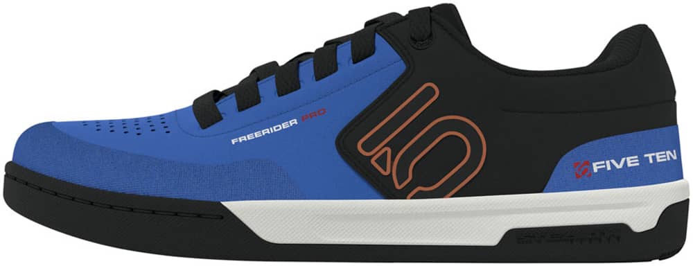 Five Ten | Freerider Pro Flat Men's Shoes | Size 8 In Core Black/pure Orange/ray Blue | Rubber