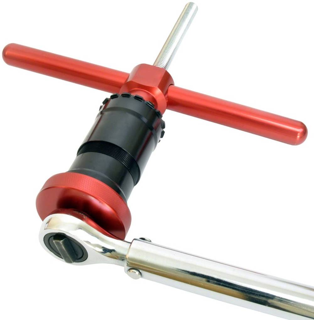 Wheels MFG Bottom Bracket Press Pro Install Kit in Red/Silver - Image 3 of 7