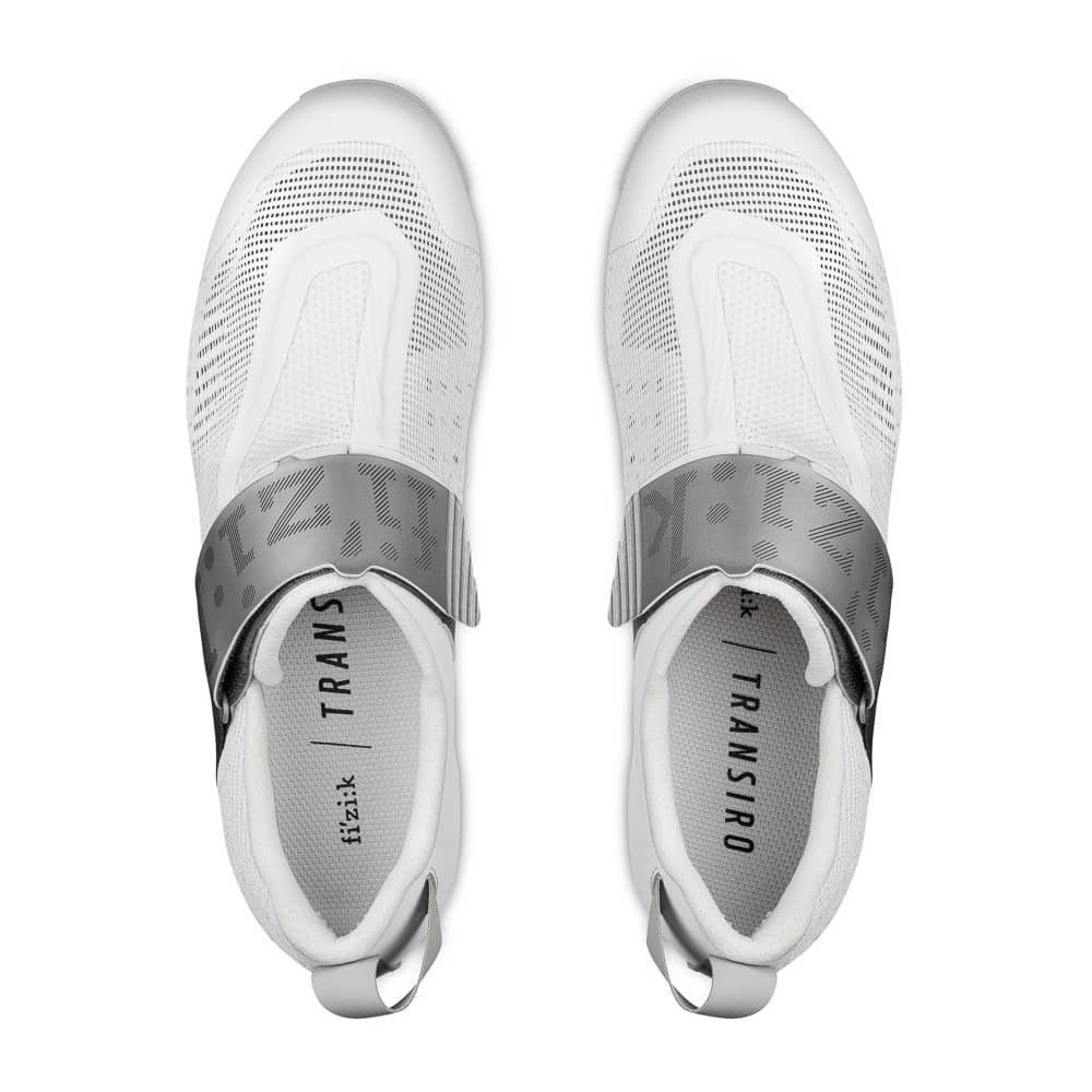 Fizik Transiro Hydra Aeroweave Carbon Shoes in White/Silver - Image 3 of 6