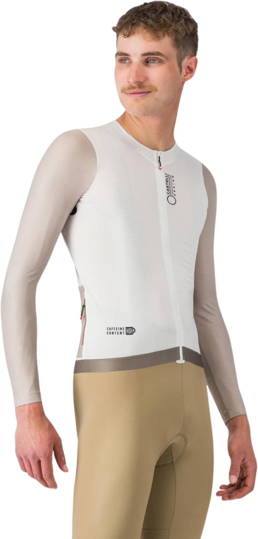 Castelli Corretto LS Jersey in Ivory/Clay-Black - Image 1 of 2
